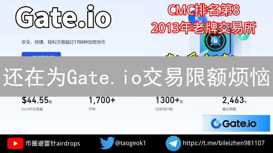 还在为Gate.io交易限额烦恼？一招教你提升！告别交易限制！